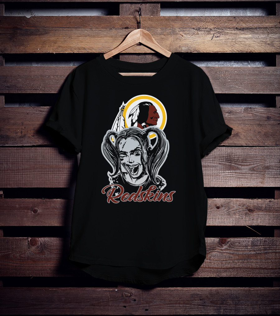 Harley Quinn Redskins Logo Mashup T-Shirt