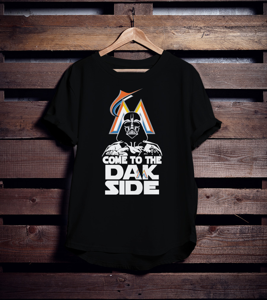 Darth Vader Come To The Dark Side Miami Marlins Fans T-Shirt