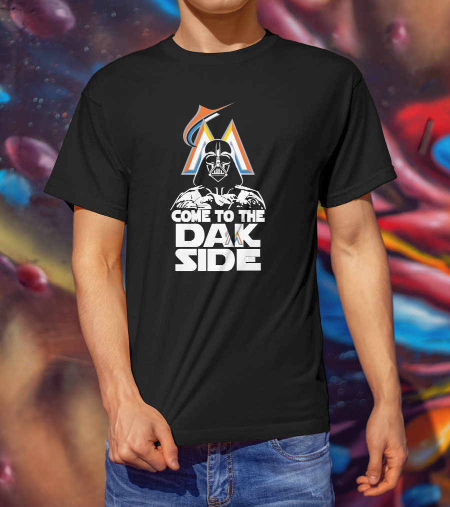 Darth Vader Come To The Dark Side Miami Marlins Fans T-Shirt