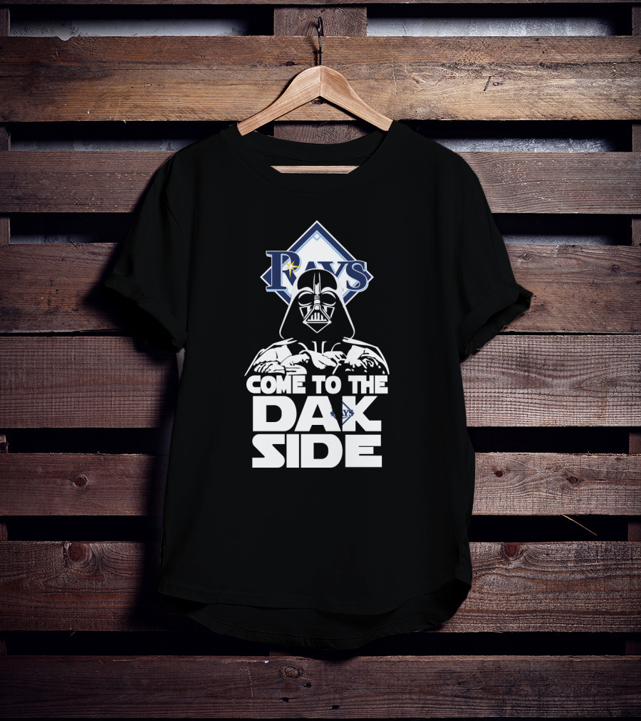 Rays Logo With Darth Vader Come To The Dark Side T-Shirt