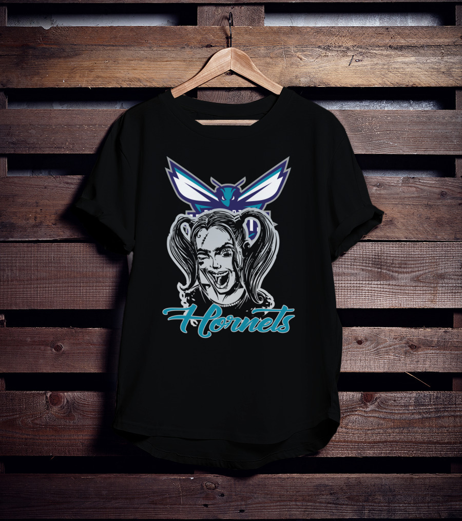 Harley Quinn Charlotte Hornets Fans T-Shirt