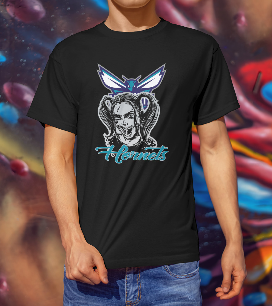 Harley Quinn Charlotte Hornets Fans T-Shirt