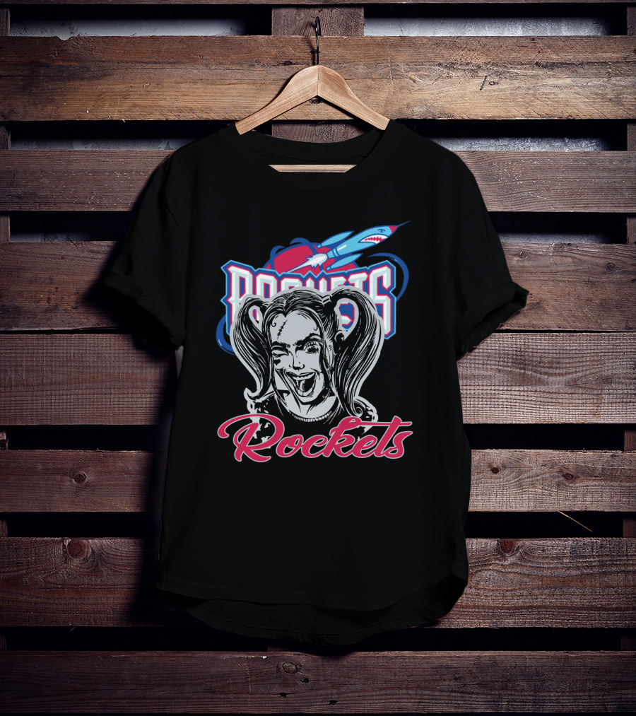 Harley Quinn Rockets Fan Logo Fusion T-Shirt