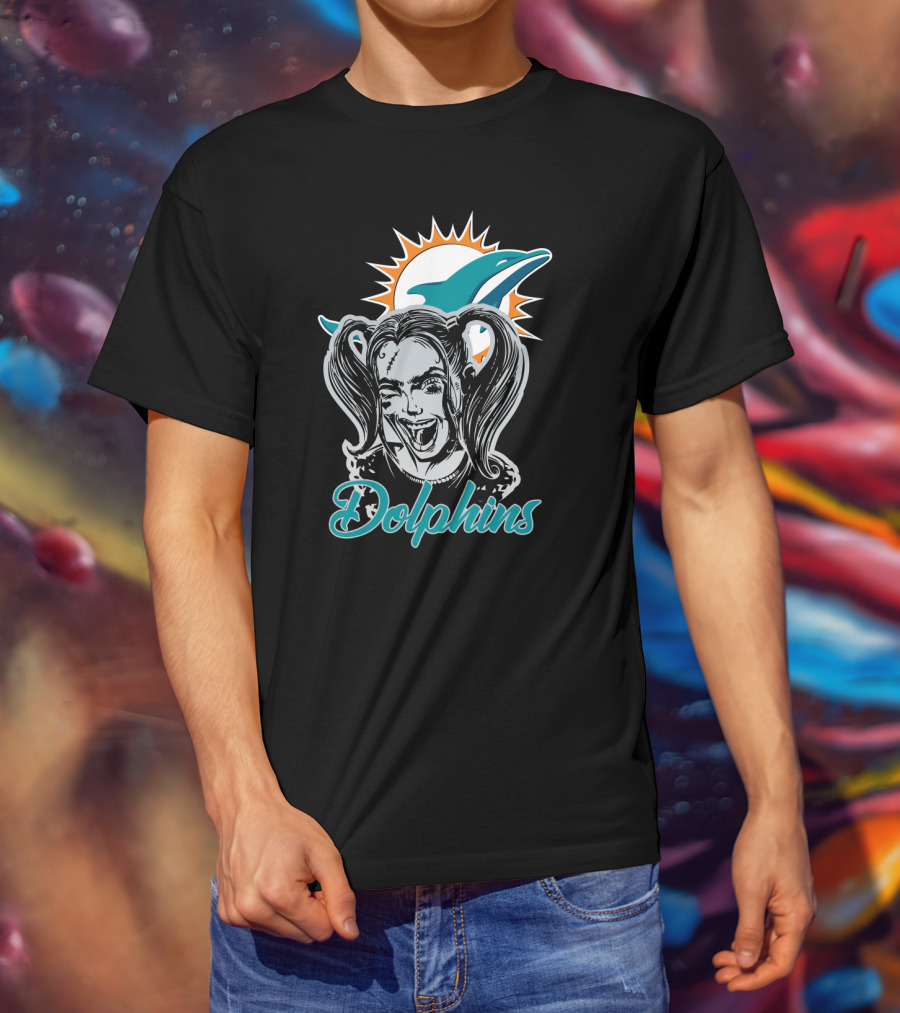 Harley Quinn Miami Dolphins Enthusiasts T-Shirt