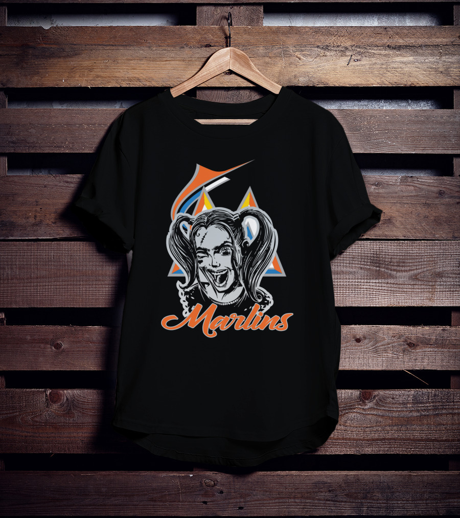 Marlins Harley Quinn Miami Baseball Fans T-Shirt