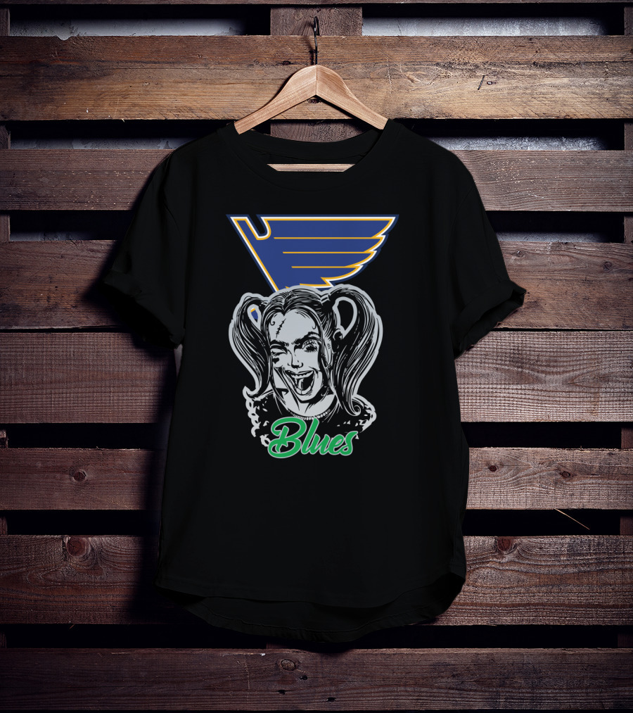 Harley Quinn Blues St. Louis Fans T-Shirt