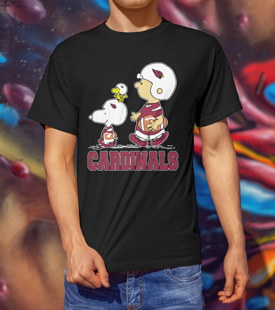 Cardinals Snoopy Fans Arizona Football Team Peanuts Characters T-Shirt
