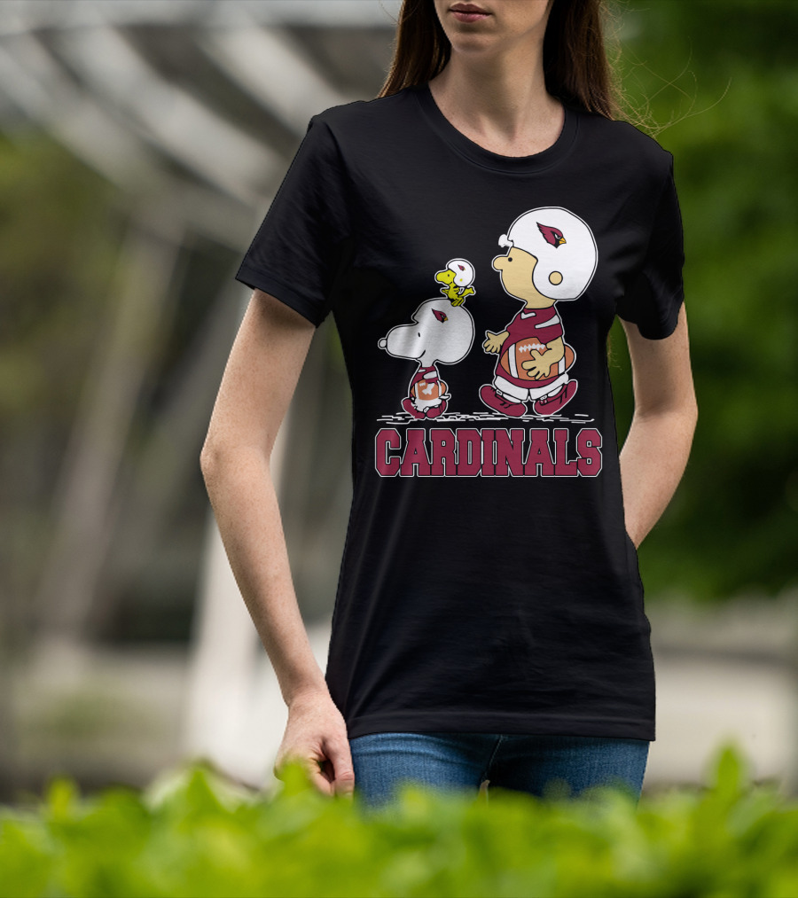 Cardinals Snoopy Fans Arizona Football Team Peanuts Characters T-Shirt