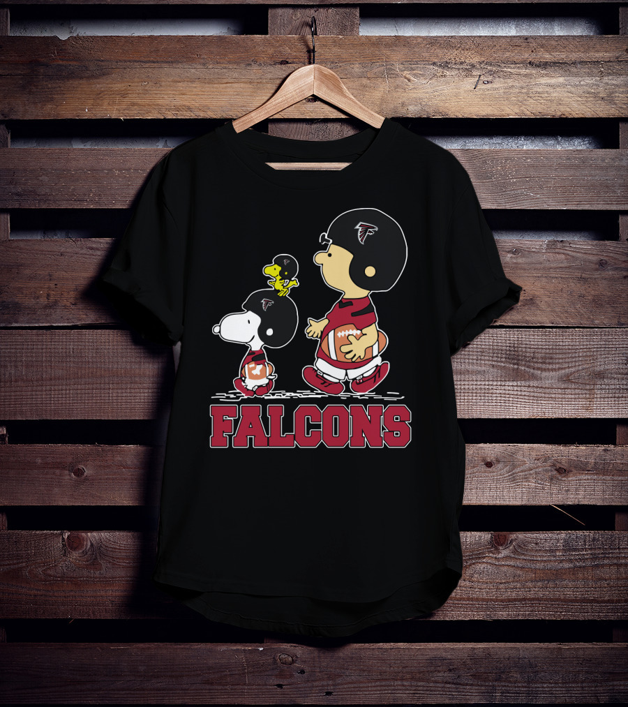 Snoopy And Woodstock Atlanta Falcons Football Fans T-Shirt