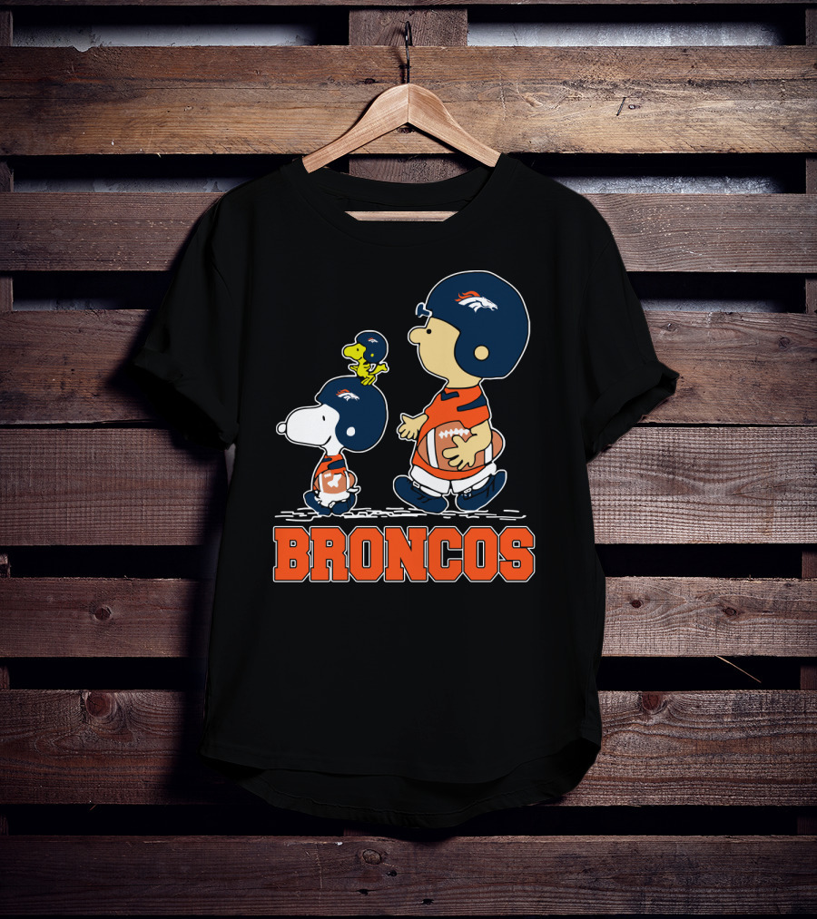 Snoopy And Broncos Football Fans Team Spirit T-Shirt