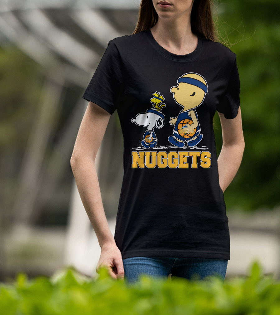 Snoopy Woodstock And Nuggets Basketball Fans T-Shirt