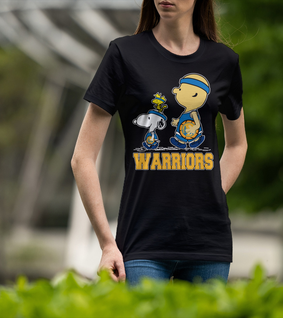 Snoopy And Friends Golden State Warriors Basketball Fans T-Shirt