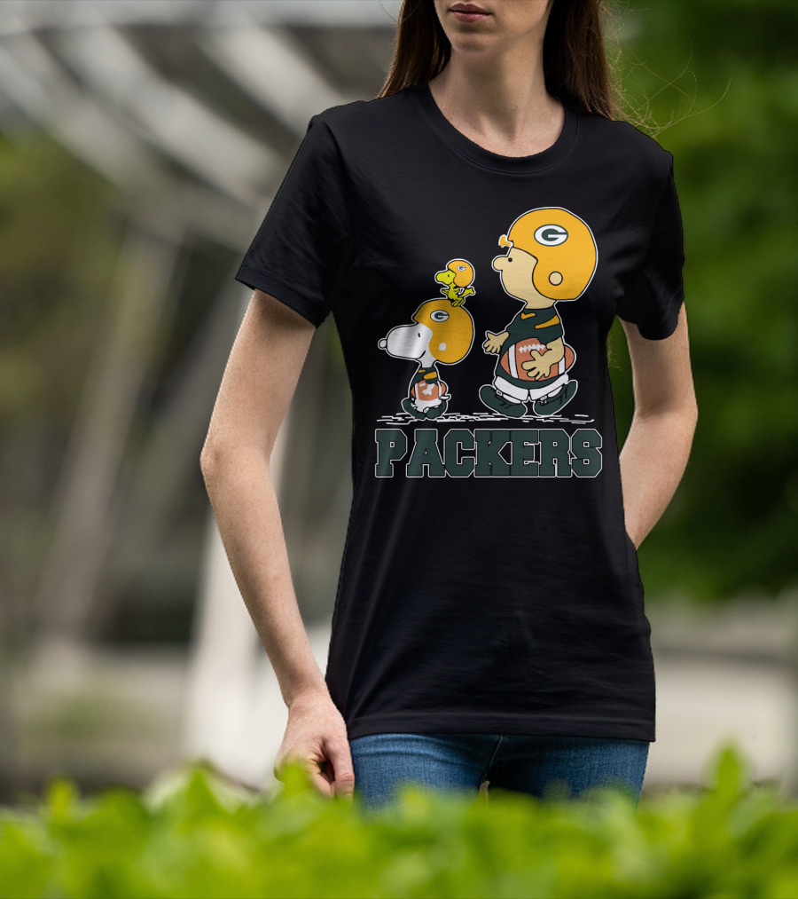 Packers Snoopy And Woodstock Football Fans T-Shirt