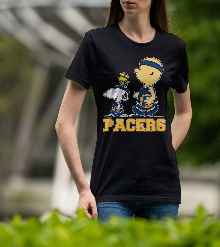Snoopy And Woodstock Pacers Basketball Fans T-Shirt