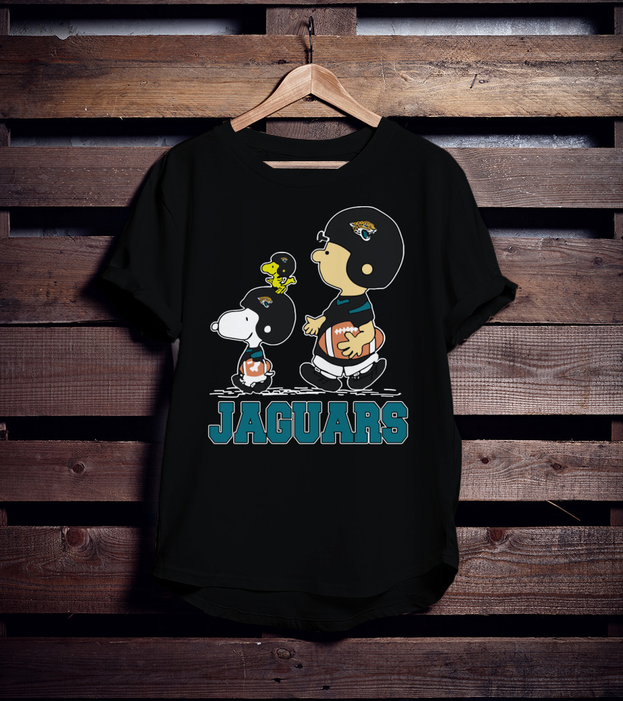 Snoopy Woodstock Jaguars Football Fans Peanuts Jacksonville T-Shirt