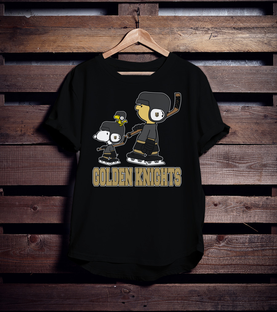Snoopy And Woodstock Vegas Golden Knights Hockey Fans T-Shirt