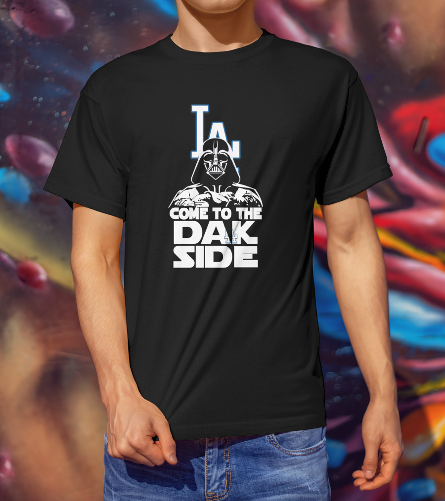 Darth Vader Come To The Dark Side Los Angeles Dodgers LA T-Shirt