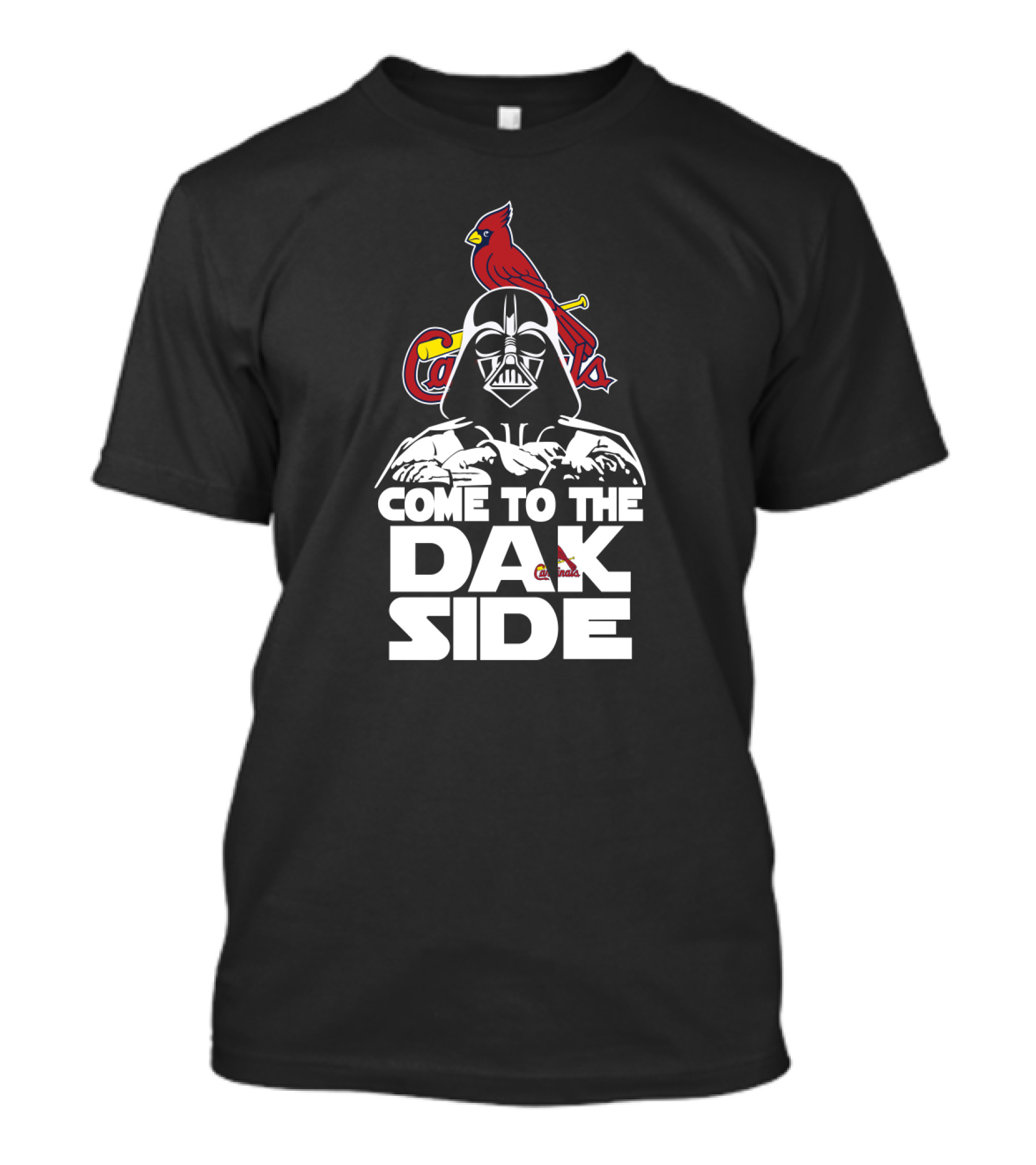 Come To The Dark Side Darth Vader St. Louis Cardinals Logo Mashup T-Shirt
