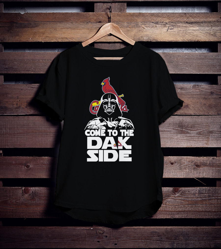 Come To The Dark Side Darth Vader St. Louis Cardinals Logo Mashup T-Shirt