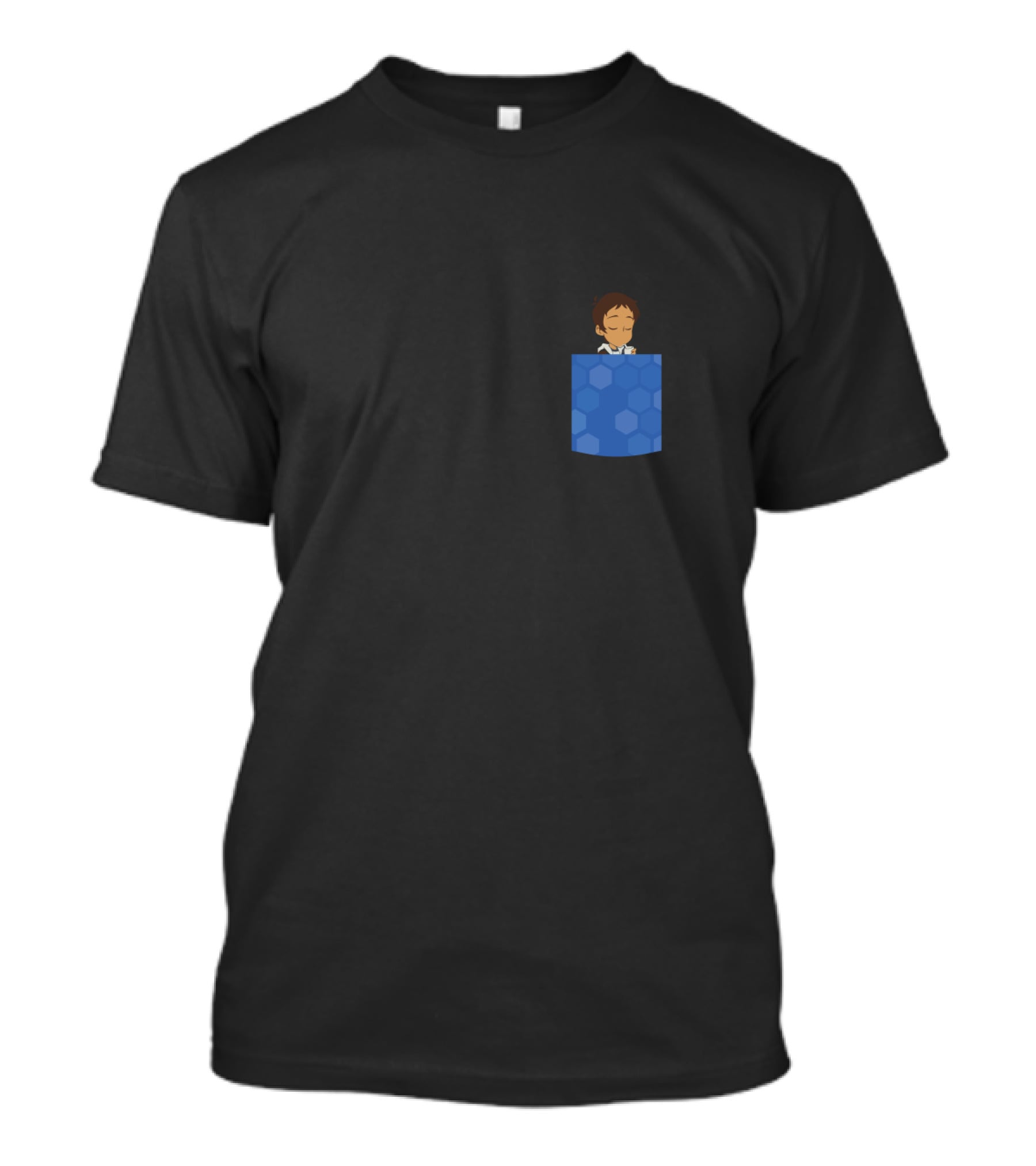 Voltron Legendary Defender Dreamworks Lance Blue Hexagon Pocket T-Shirt