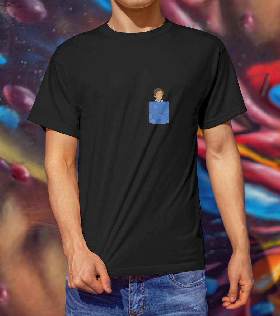 Voltron Legendary Defender Dreamworks Lance Blue Hexagon Pocket T-Shirt