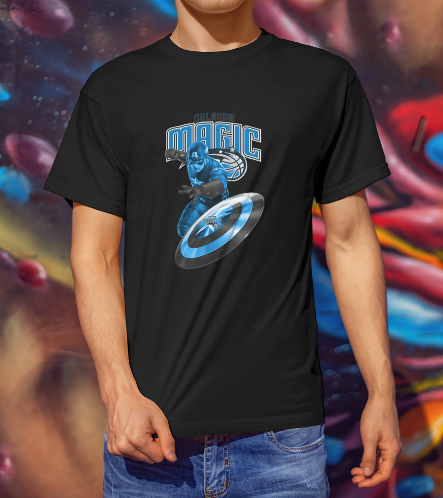 Orlando Magic Captain America Fans Assemblage T-Shirt