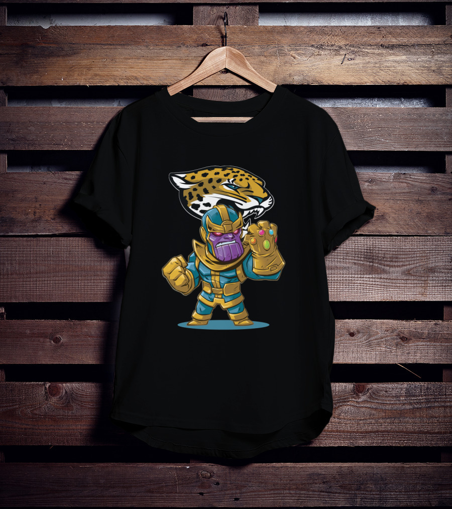 Thanos Infinity Gauntlet Meets Jacksonville Jaguars Fans Celebrate Team Pride T-Shirt