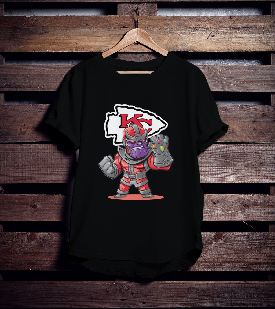 Thanos In Kansas City Chiefs Colors With Kc T-Shirt