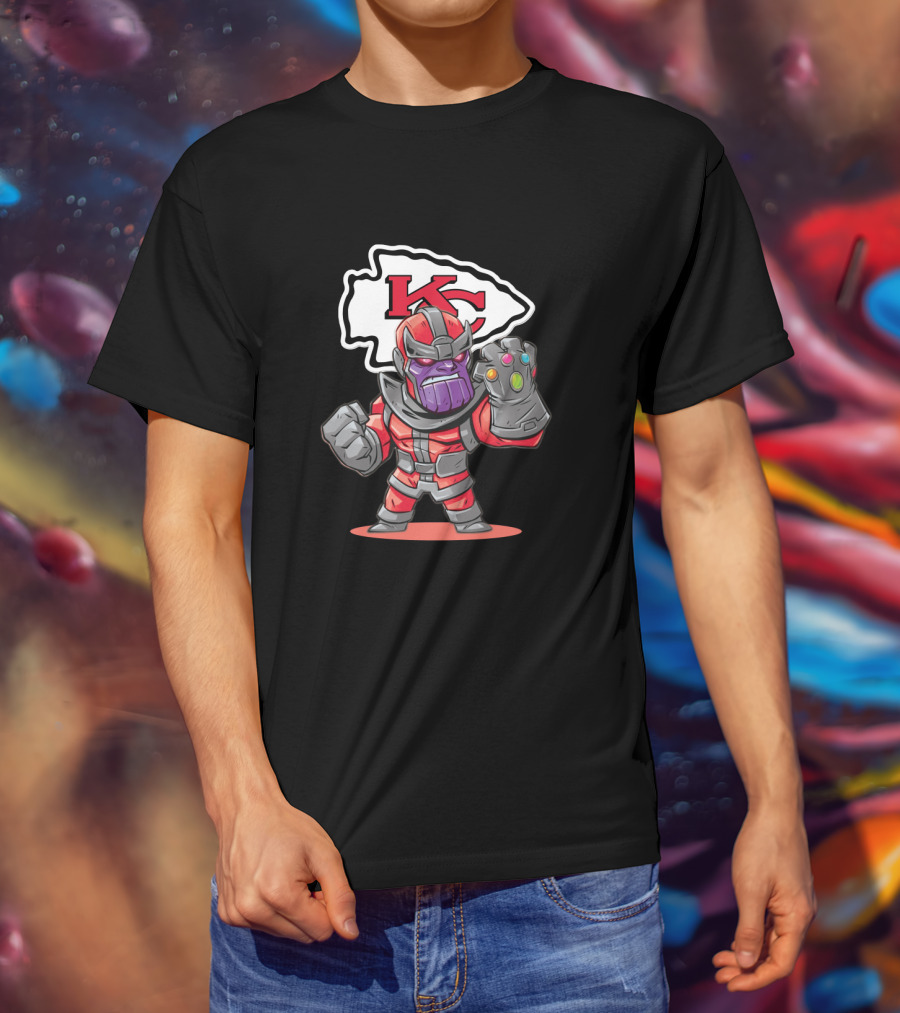 Thanos In Kansas City Chiefs Colors With Kc T-Shirt