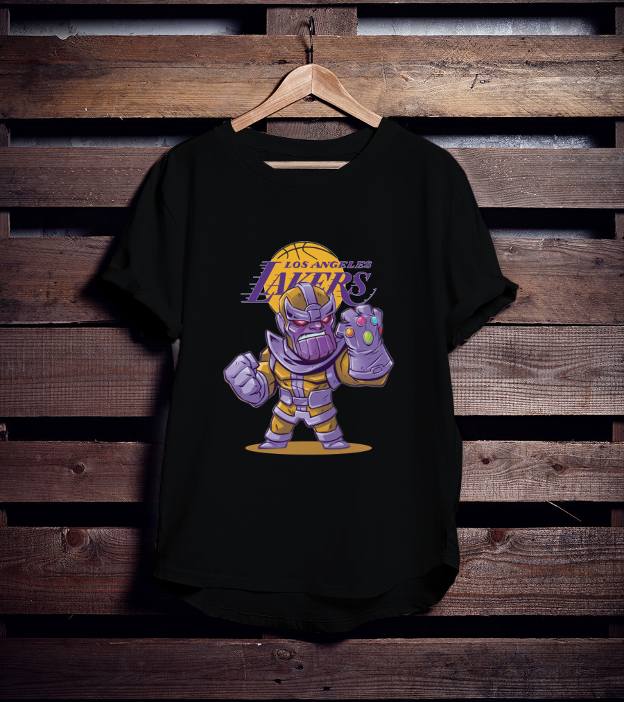 Los Angeles Lakers Thanos Crossover With Infinity Gauntlet T-Shirt