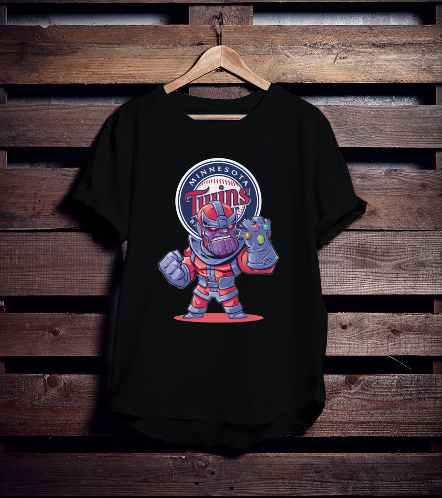 Minnesota Twins Thanos Baseball Fans Mashup T-Shirt