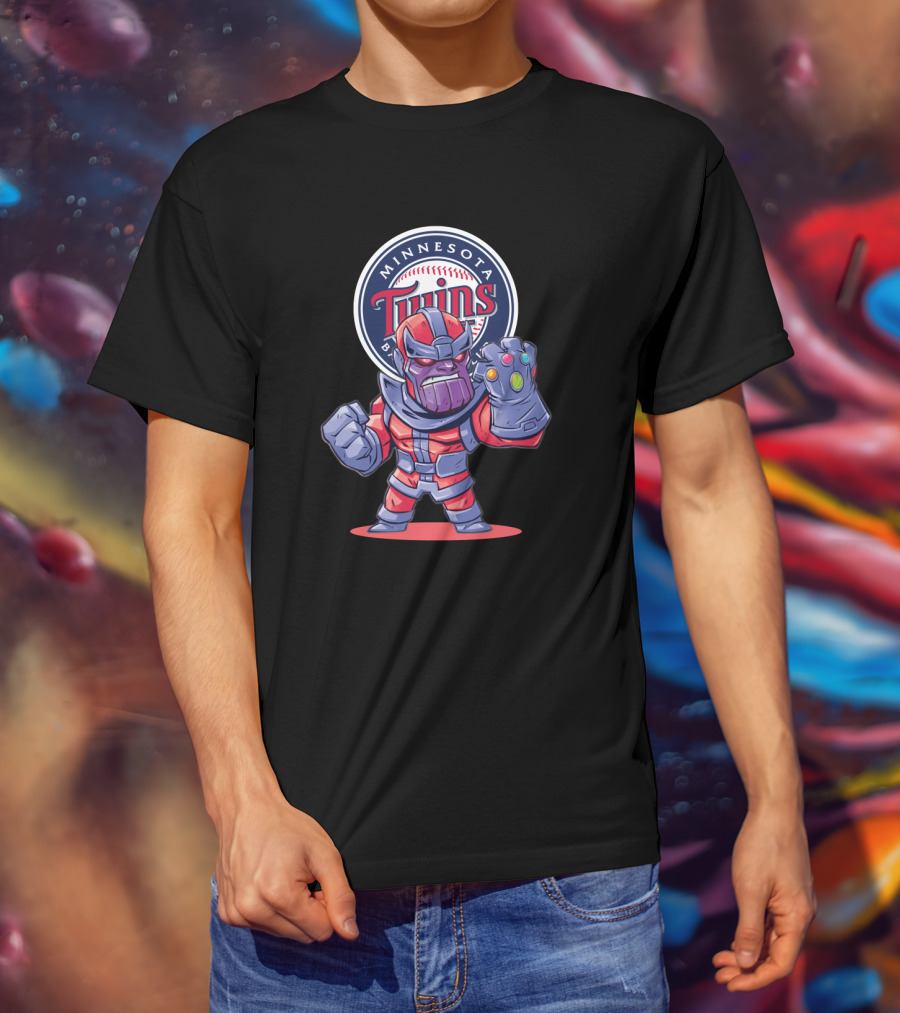 Minnesota Twins Thanos Baseball Fans Mashup T-Shirt