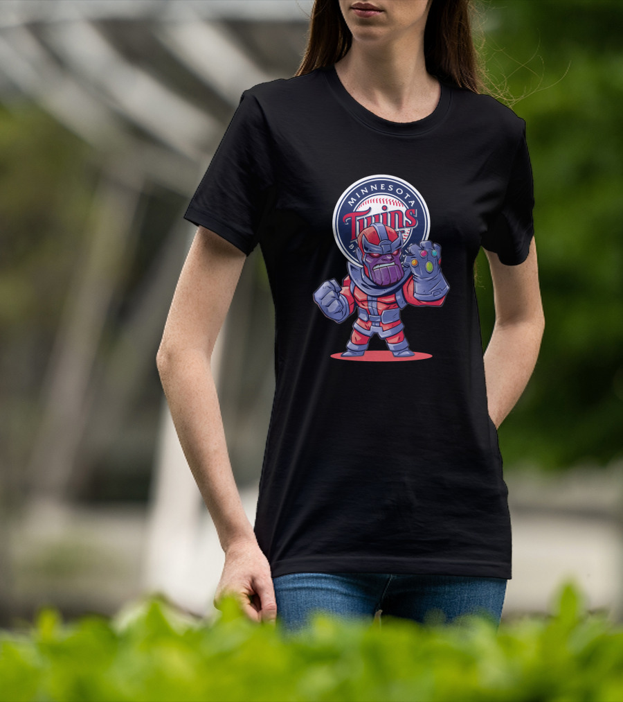 Minnesota Twins Thanos Baseball Fans Mashup T-Shirt