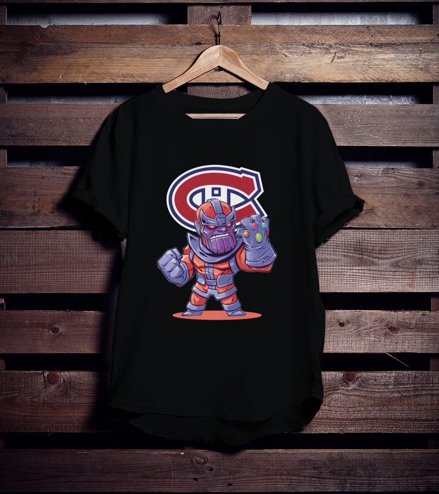 Thanos Montreal Canadiens Infinity Gauntlet Fan Art Marvel Crossover T-Shirt
