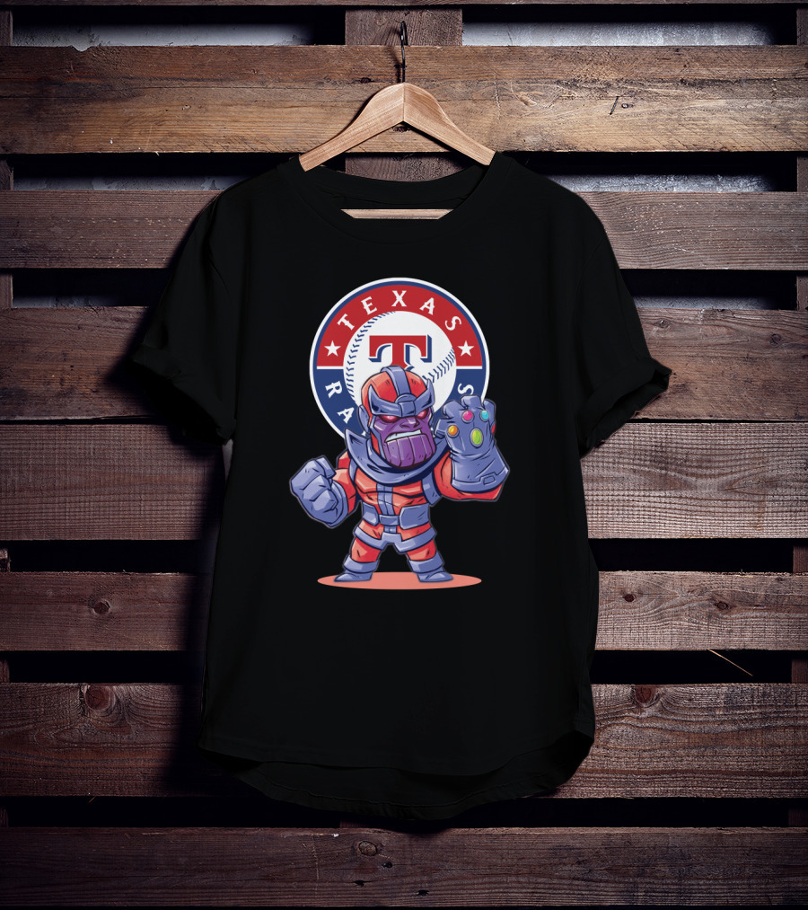 Texas Rangers Thanos Fan Art With Team T-Shirt