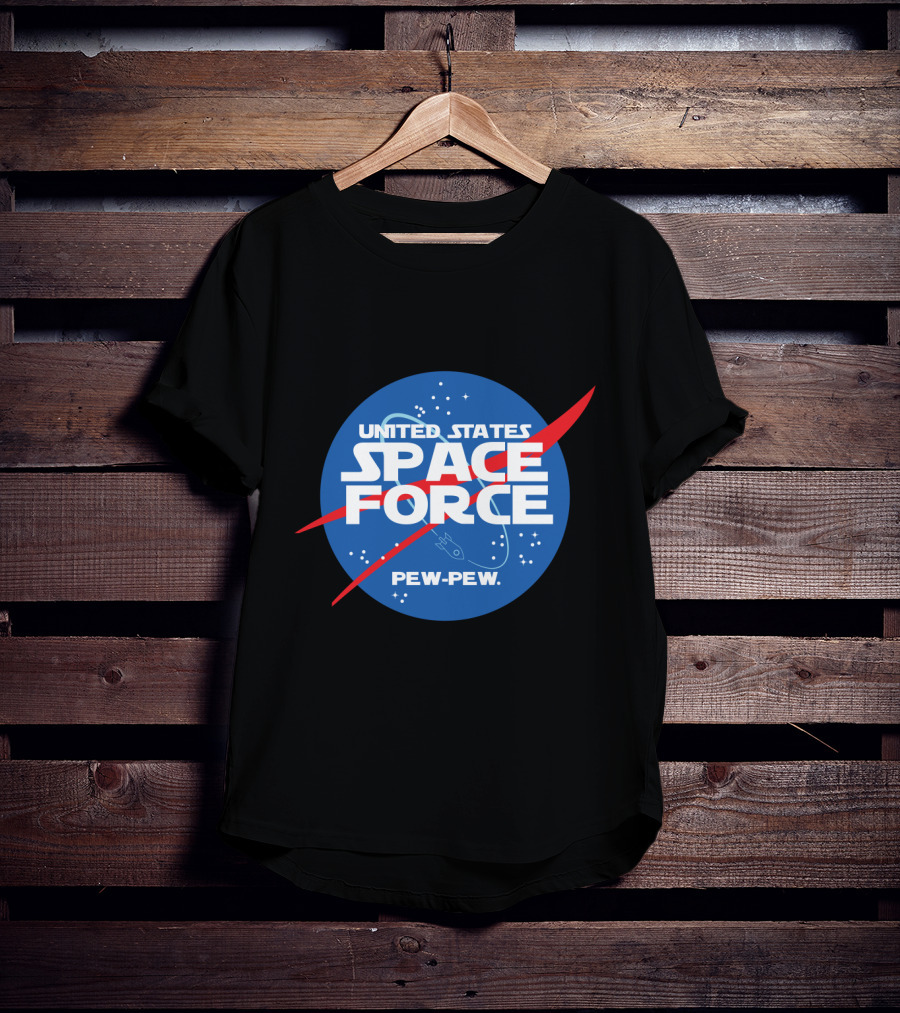 United States Space Force Pew Pew Parody NASA T-Shirt