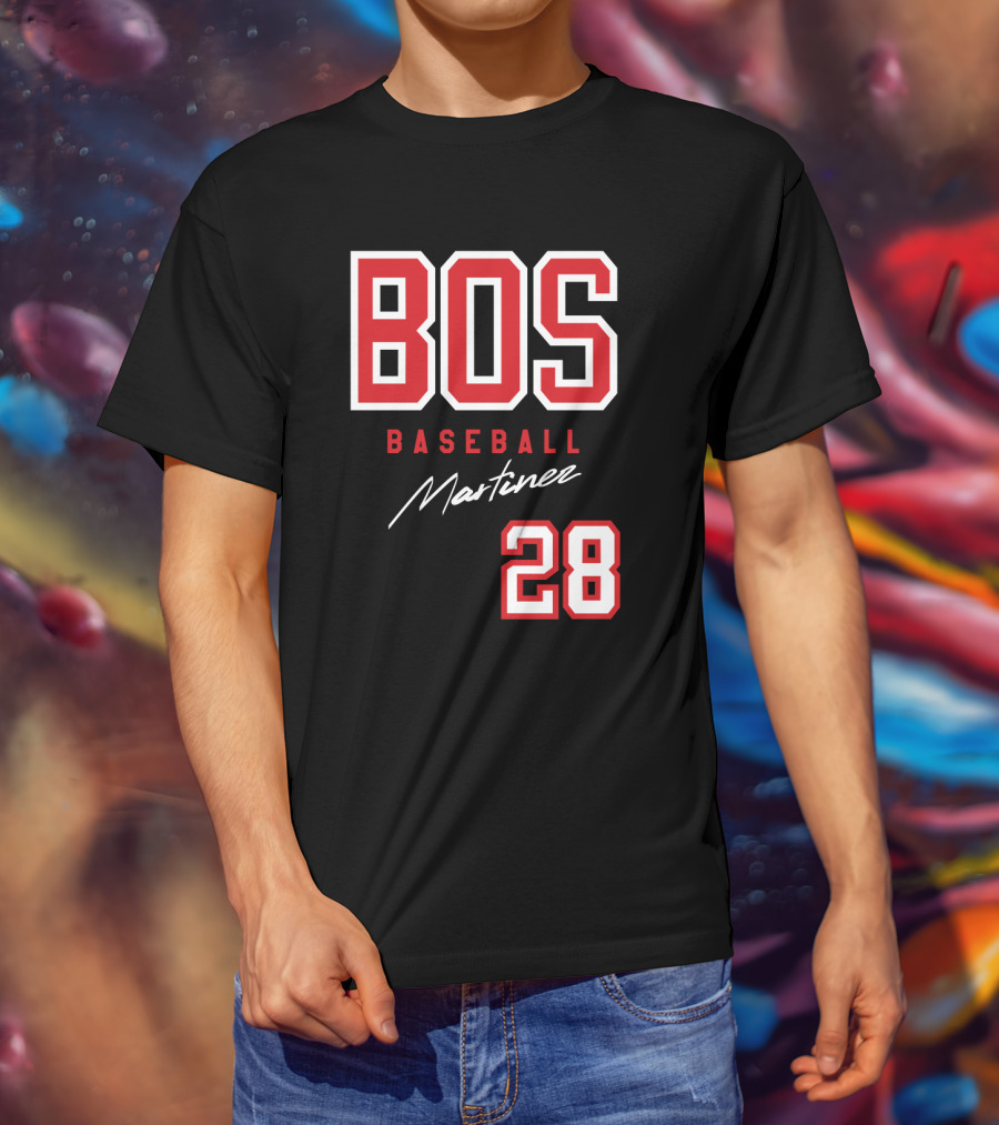 BOS Baseball Martinez 28 Boston Red Sox J D Martinez Fans T-Shirt