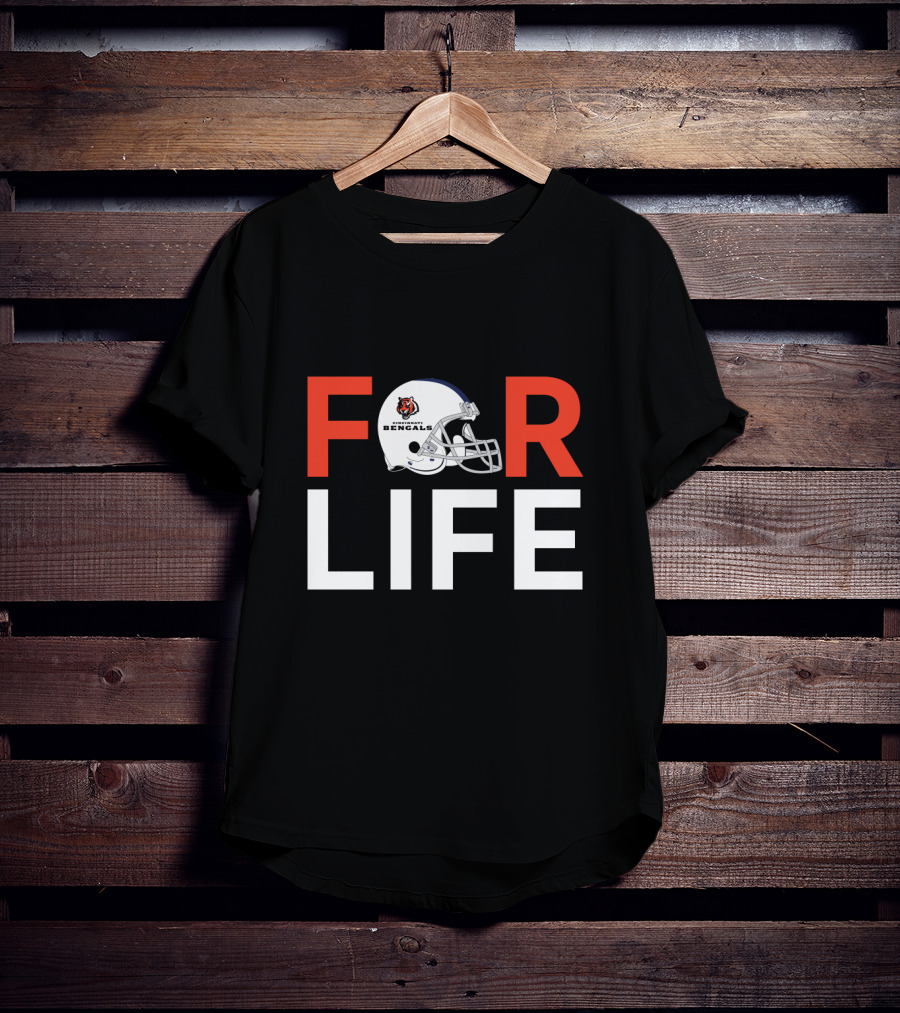 Cincinnati Bengals Helmet Fan Pride For Life T-Shirt