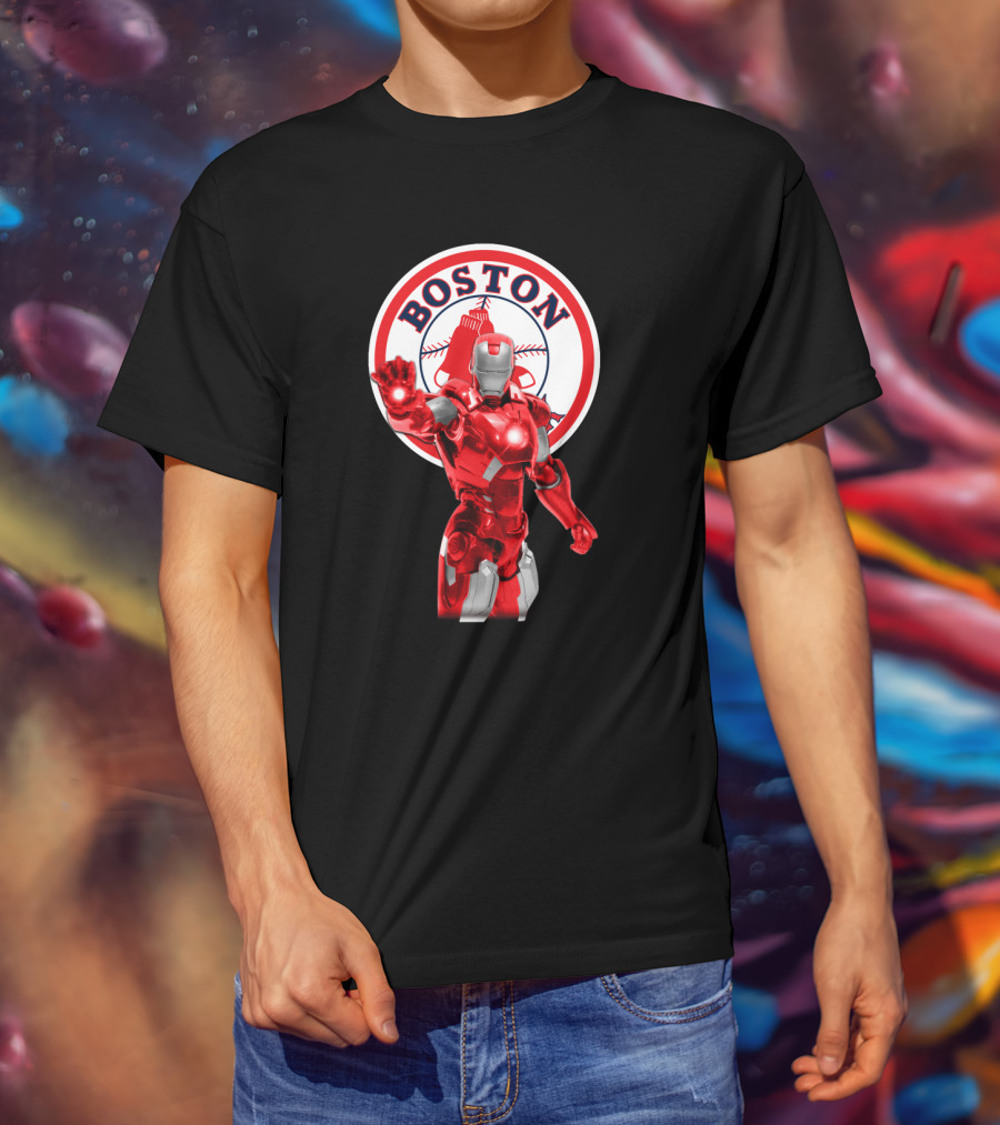Boston Red Sox Iron Man Crossover Fan T-Shirt