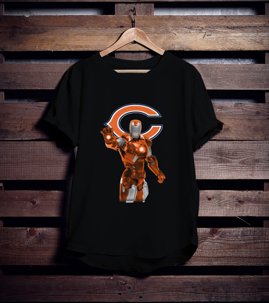 Iron Man Chicago Bears Crossover Fans T-Shirt