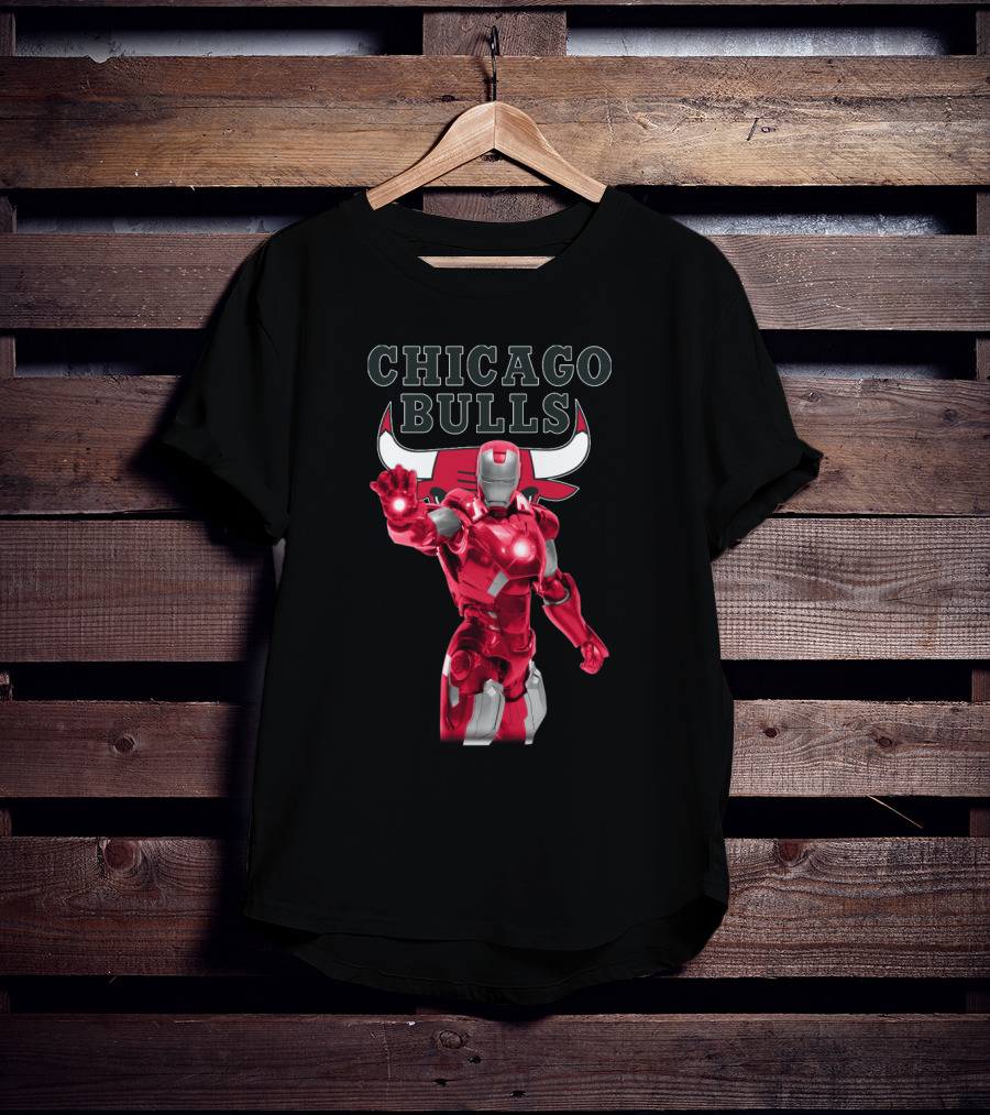 Chicago Bulls Iron Man Crossover For Fans T-Shirt