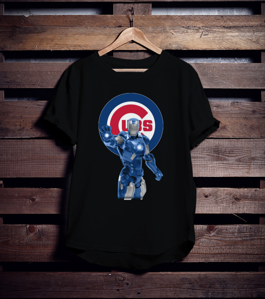 Chicago Cubs Iron Man Crossover Marvel Merchandise T-Shirt