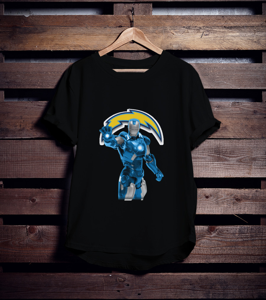 Iron Man Los Angeles Chargers Nfl Fan Crossover T-Shirt