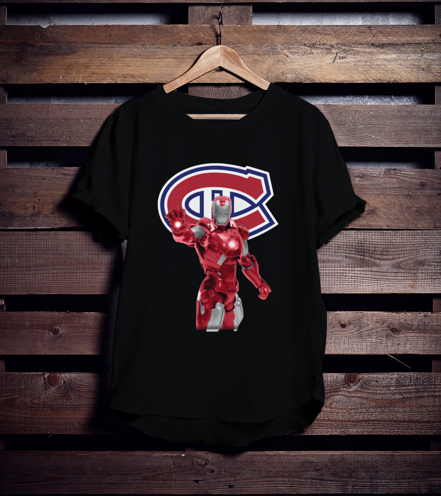 Montreal Canadiens Iron Man Crossover NHL Fan Merchandise T-Shirt