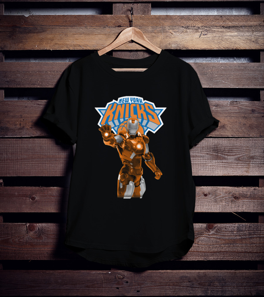 Iron Man New York Knicks Crossover For Fans T-Shirt