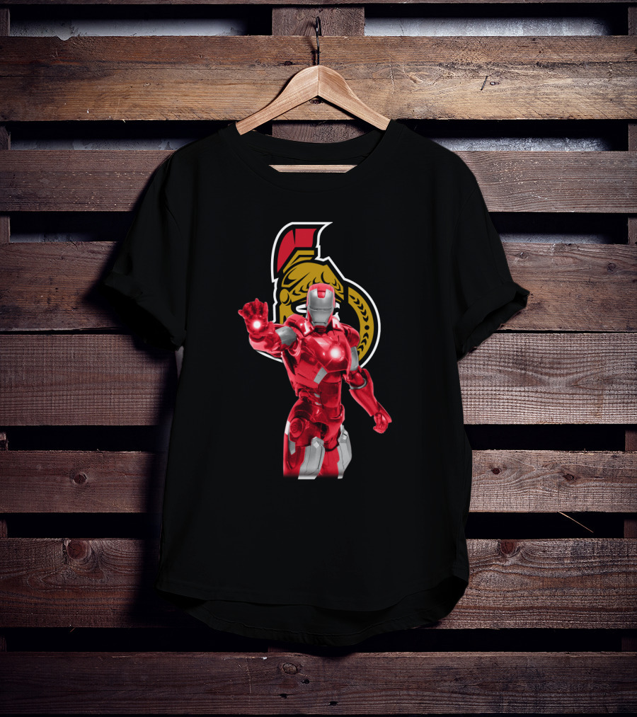 Ottawa Senators Iron Man Crossover Featuring Team T-Shirt