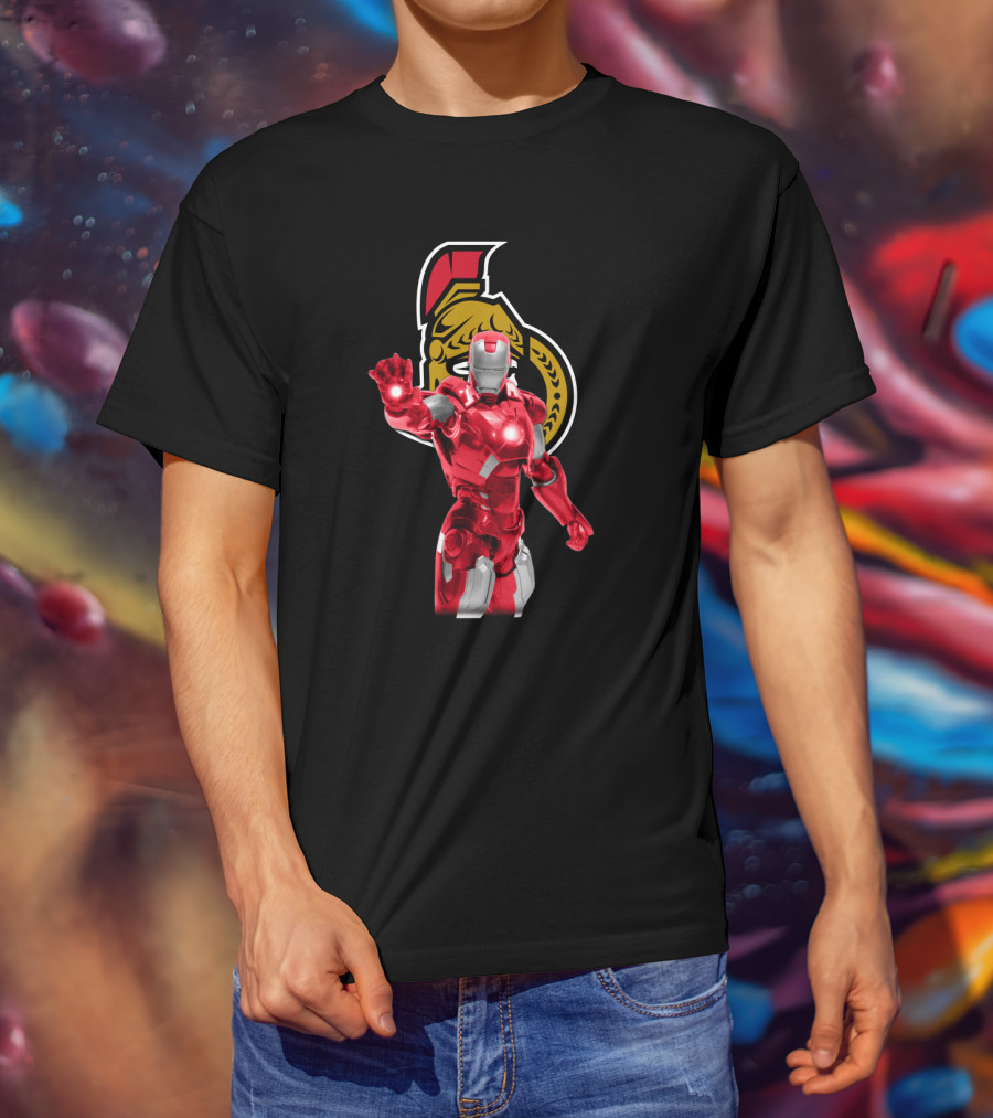 Ottawa Senators Iron Man Crossover Featuring Team T-Shirt