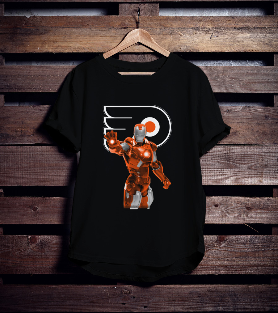 Philadelphia Flyers Iron Man Crossover T-Shirt