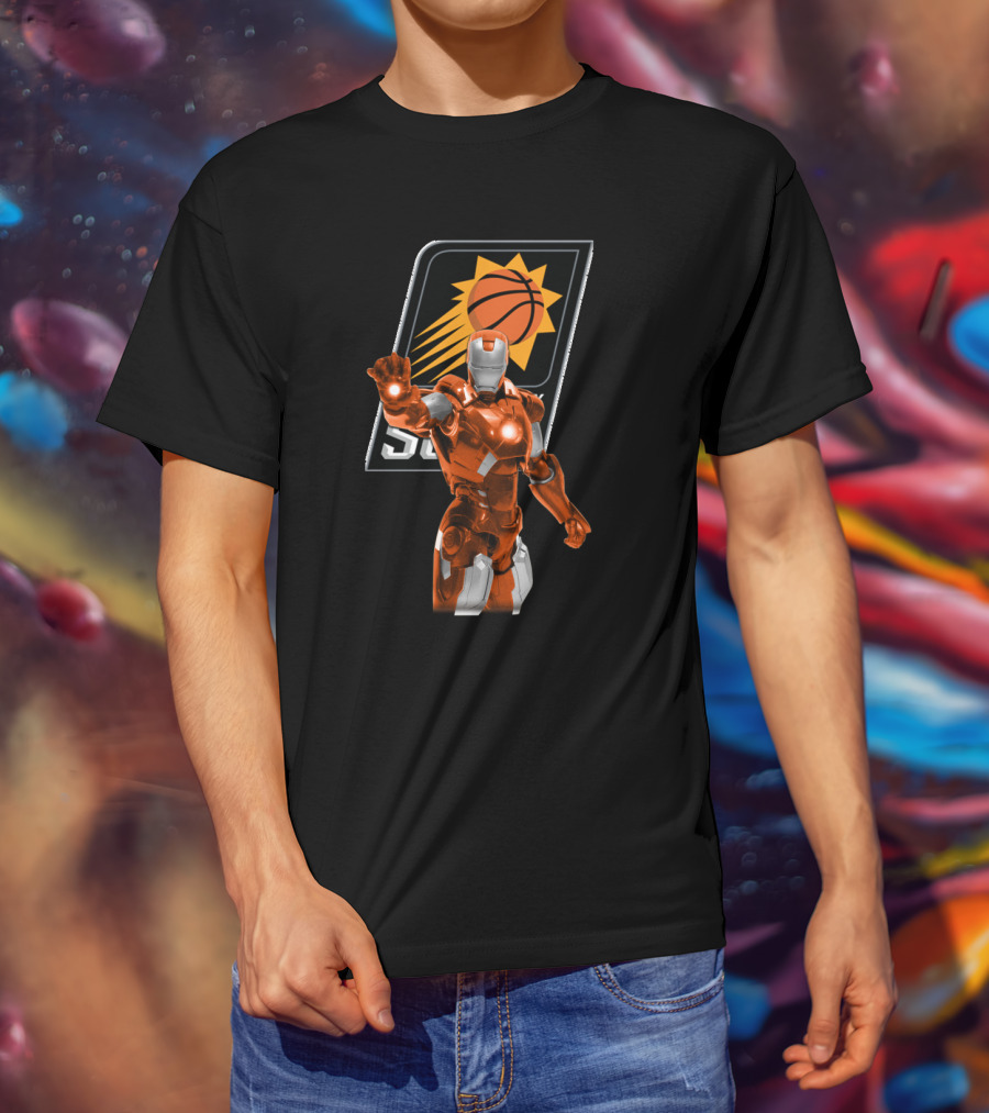 Iron Man Phoenix Suns Nba Fans Crossover T-Shirt