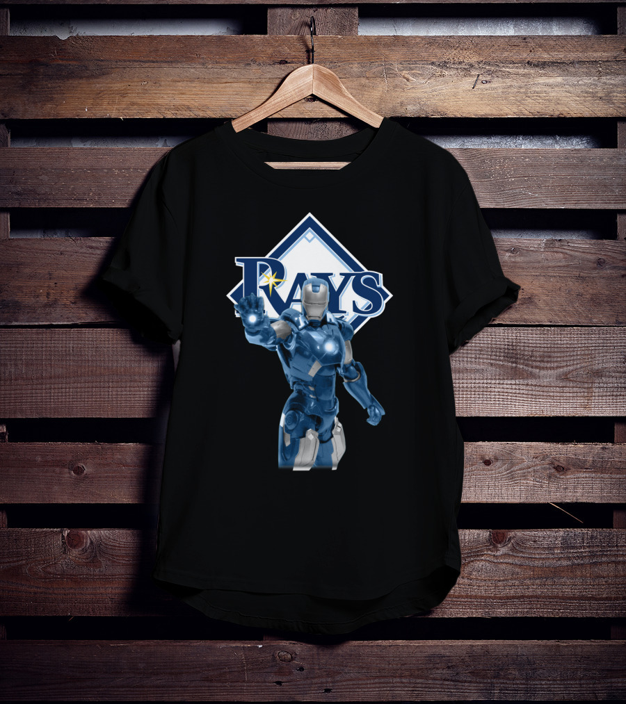 Tampa Bay Rays Iron Man Crossover Marvel Baseball Collaboration T-Shirt